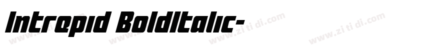 Intrepid BoldItalic字体转换